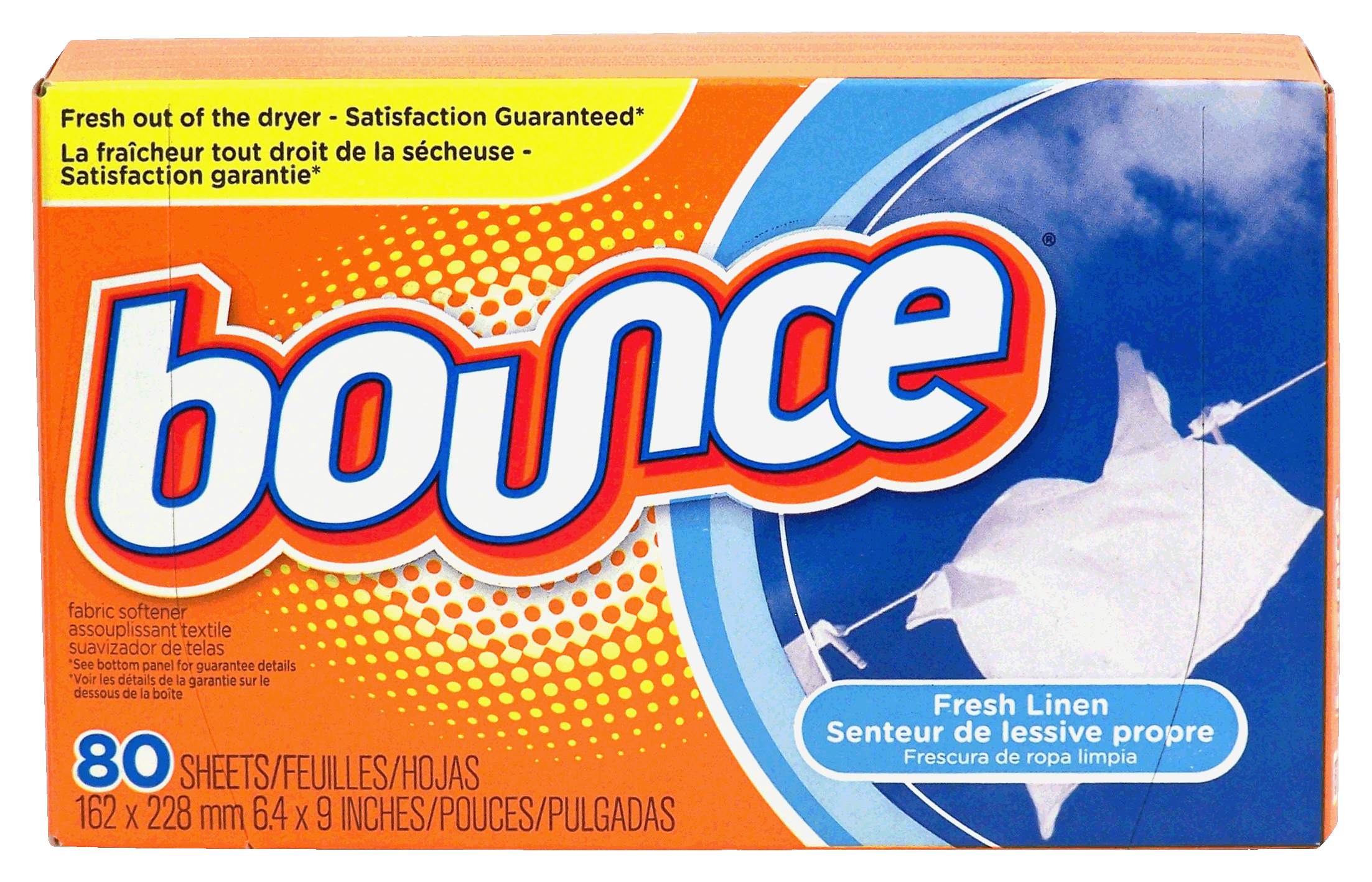 Bounce  fabric softener dryer sheets, fresh linen scent Full-Size Picture
